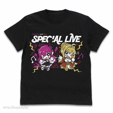 Fate系列 (細碼)「尼祿 + 伊莉莎白」SPECIAL LIVE 黑色 T-Shirt Nero and Elizabeth's Special Live T-Shirt /BLACK-S【Fate Series】