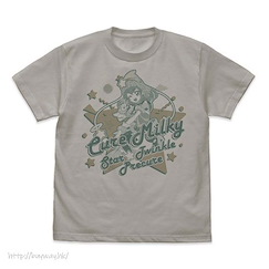 光之美少女系列 (加大)「羽衣拉拉」淺灰 T-Shirt Cure Milky T-Shirt /LIGHT GRAY-XL【Pretty Cure Series】