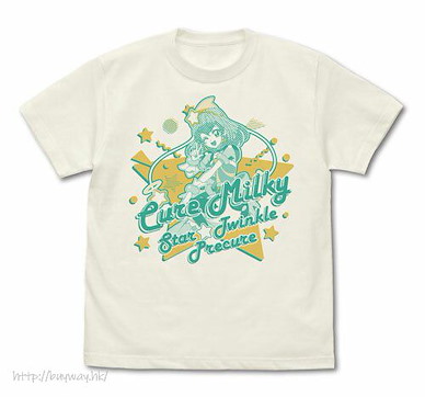 光之美少女系列 (細碼)「羽衣拉拉」香草白 T-Shirt Cure Milky T-Shirt /VANILLA WHITE-S【Pretty Cure Series】