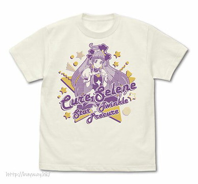 光之美少女系列 (細碼)「香久矢圓香」香草白 T-Shirt Cure Selene T-Shirt /VANILLA WHITE-S【Pretty Cure Series】