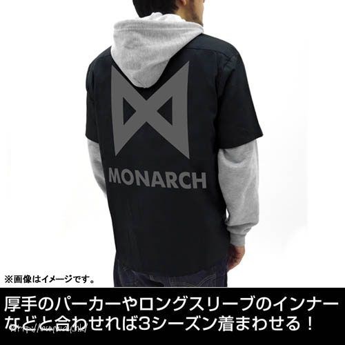 哥斯拉系列 : 日版 (大碼)「MONARCH」黑色 工作襯衫