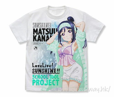 LoveLive! Sunshine!! (加大)「松浦果南」睡衣 Ver. 白色 全彩 T-Shirt Kanan Matsuura Full Graphic T-Shirt Pajama Ver./WHITE-XL【Love Live! Sunshine!!】