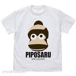 捉猴啦 (加大)「嗶波猴」白色 T-Shirt Pipo Monkey Face T-Shirt /WHITE-XL【Ape Escape】