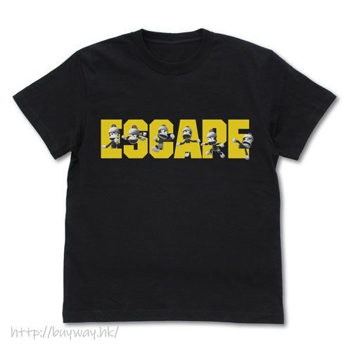 捉猴啦 : 日版 (大碼)「嗶波猴」ESCAPE 黑色 T-Shirt