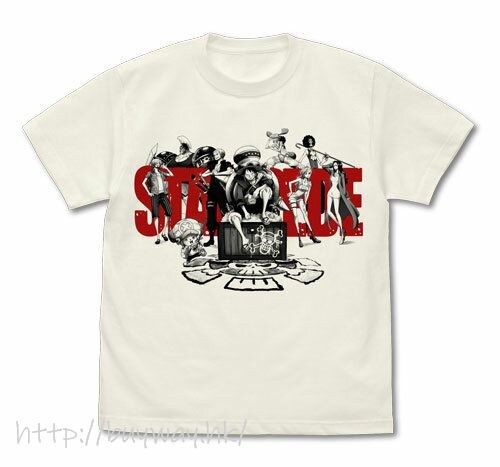 海賊王 : 日版 (大碼)「STAMPEDE」香草白 T-Shirt