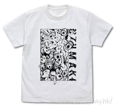 漩渦 (加大)「扭曲的人們」白色 T-Shirt T-Shirt /WHITE-XL【Uzumaki】
