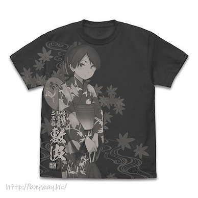 艦隊 Collection -艦Colle- (中碼)「敷波」夏祭浴衣mode 墨黑色 T-Shirt Shikinami All Print T-Shirt Summer Festival Yukata mode/SUMI-M【Kantai Collection -KanColle-】