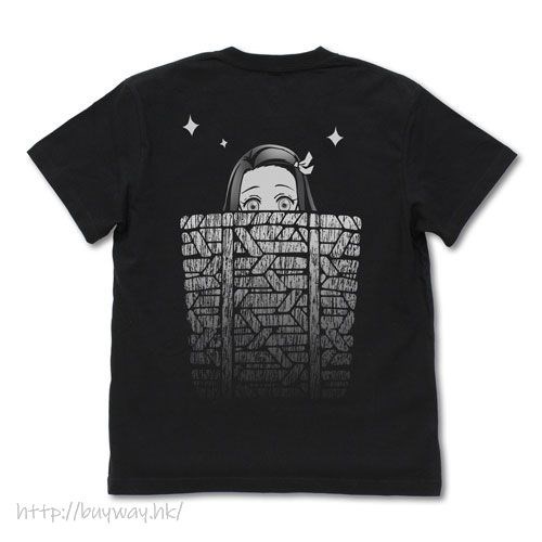 鬼滅之刃 : 日版 (大碼)「竈門禰豆子」籠の中 黑色 T-Shirt