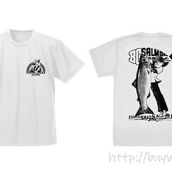 天才小釣手 (加大) 釣大魚 吸汗快乾 白色 T-Shirt Dry T-Shirt /WHITE-XL【Fisherman Sanpei】