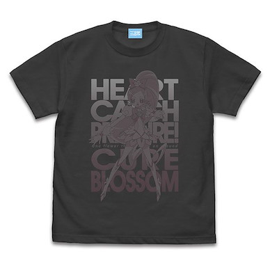 光之美少女系列 (細碼)「花咲蕾 / 花蕾天使」光之美少女：甜蜜天使 墨黑色 T-Shirt HeartCatch PreCure! Cure Blossom T-Shirt Remake Ver. /SUMI-S【Pretty Cure Series】