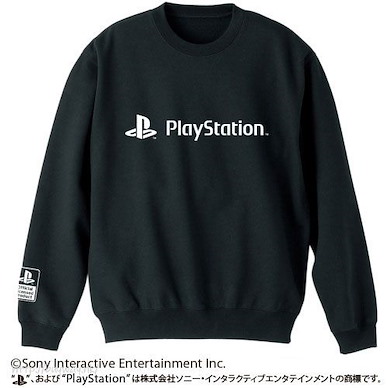 PlayStation (加大)「PlayStation」黑色 長袖 運動衫 Sweat Shirt "PlayStation"/BLACK-XL【PlayStation】