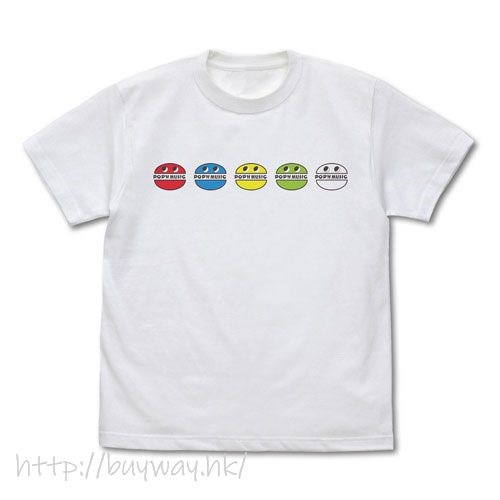 流行音樂 : 日版 (細碼)「POP君」白色 T-Shirt