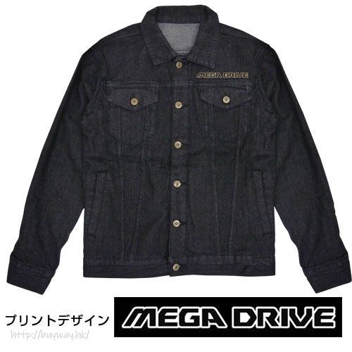 Mega Drive : 日版 (大碼)「MEGA DRIVE」黑色 牛仔 外套