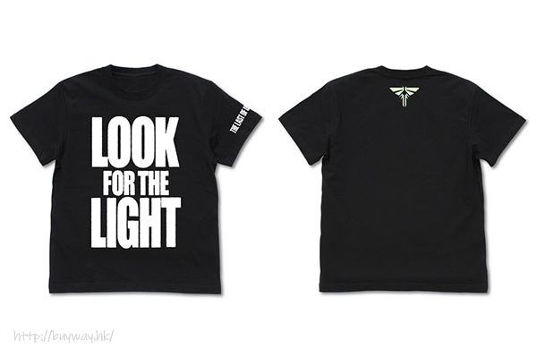 最後生還者 : 日版 (大碼)「LOOK FOR THE LIGHT」黑色 T-Shirt