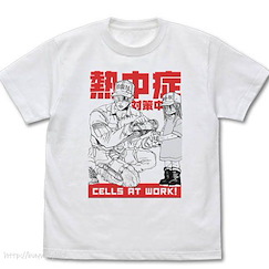 工作細胞 (大碼)「熱中症對策」白色 T-Shirt Heatstroke Countermeasure T-Shirt /WHITE-L【Cells at Work!】