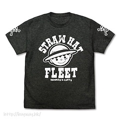 海賊王 : 日版 (中碼)「草帽海賊團」石南黑 T-Shirt