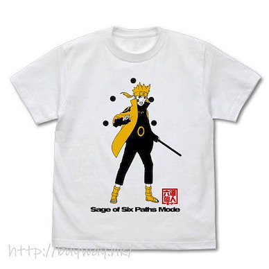 火影忍者系列 (中碼)「漩渦鳴人」白色 T-Shirt Six Paths Sage Mode Naruto T-Shirt /WHITE-M【Naruto】