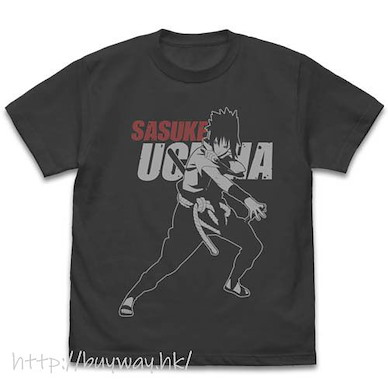 火影忍者系列 (大碼)「宇智波佐助」墨黑色 T-Shirt Sasuke Uchiha T-Shirt /SUMI-L【Naruto】