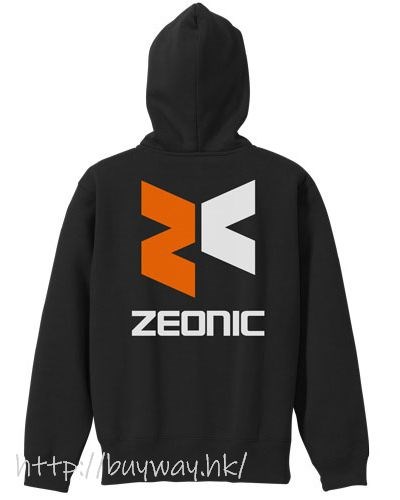 機動戰士高達系列 : 日版 (加大)「ZEONIC企業」黑色 連帽拉鏈外套