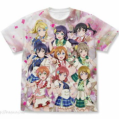 LoveLive! 明星學生妹 (大碼)「μ’s」全彩 白色 T-Shirt μ’s Full Graphic T-Shirt /WHITE-L【Love Live! School Idol Project】