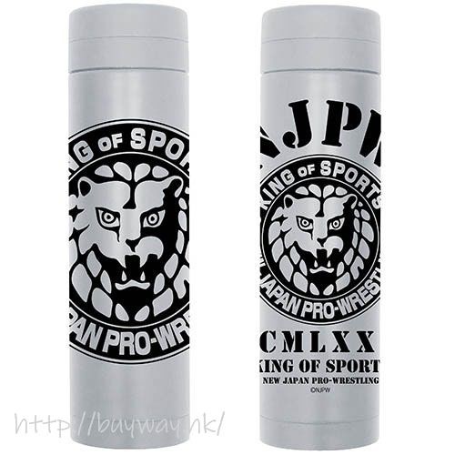 新日本職業摔角 : 日版 「NJPW」獅子標誌 白色 保溫瓶
