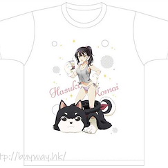 寄宿學校的朱麗葉 : 日版 (大碼)「狛井蓮季」黒犬の寮 白色 T-Shirt