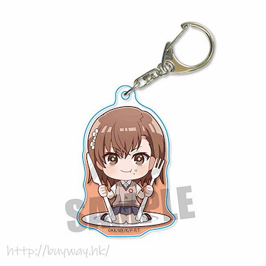 魔法禁書目錄系列 「御坂美琴」拿起餐具 亞克力匙扣 Gochi Chara Acrylic Key Chain Misaka Mikoto【A Certain Magical Index Series】