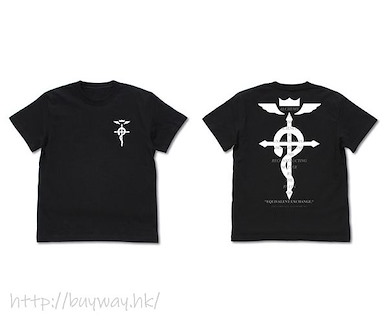 鋼之鍊金術師 (細碼)「フラメルの十字架」黑色 T-Shirt Flamel Cross T-Shirt /BLACK-S【Fullmetal Alchemist】