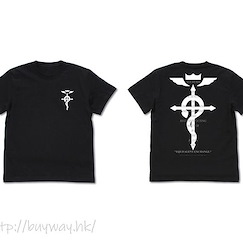 鋼之鍊金術師 : 日版 (細碼)「フラメルの十字架」黑色 T-Shirt