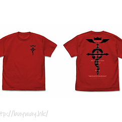 鋼之鍊金術師 (加大)「フラメルの十字架」紅色 T-Shirt Flamel Cross T-Shirt /RED-XL【Fullmetal Alchemist】