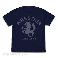 鋼之鍊金術師 : 日版 (中碼)「亞美利斯特利斯」國軍 深藍色 T-Shirt