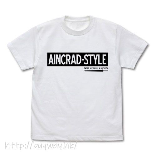 刀劍神域系列 : 日版 (加大)「AINCRAD-STYLE」白色 T-Shirt