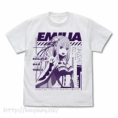 Re：從零開始的異世界生活 (細碼)「艾米莉婭」EMILIA Ver. 2.0 白色 T-Shirt Emilia T-Shirt Ver.2.0/WHITE-S【Re:Zero】