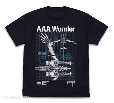 新世紀福音戰士 (大碼)「AAA Wunder」深海軍藍 T-Shirt EVANGELION AAA Wunder T-Shirt /DARK NAVY-L【Neon Genesis Evangelion】