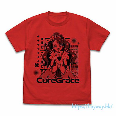 光之美少女系列 (細碼)「花寺和香  恩典天使」紅色 T-Shirt Cure Grace T-Shirt /RED-S【Pretty Cure Series】