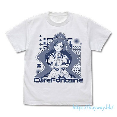 光之美少女系列 (中碼)「澤泉知由  聖泉天使」白色 T-Shirt Cure Fontaine T-Shirt /WHITE-M【Pretty Cure Series】