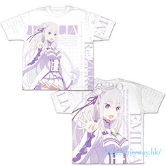 Re：從零開始的異世界生活 (大碼)「艾米莉婭」2期 雙面 全彩 T-Shirt 2nd Part Emilia Double-sided Full Graphic T-Shirt /L【Re:Zero】