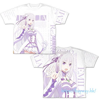 Re：從零開始的異世界生活 (中碼)「艾米莉婭」2期 雙面 全彩 T-Shirt 2nd Part Emilia Double-sided Full Graphic T-Shirt /M【Re:Zero】