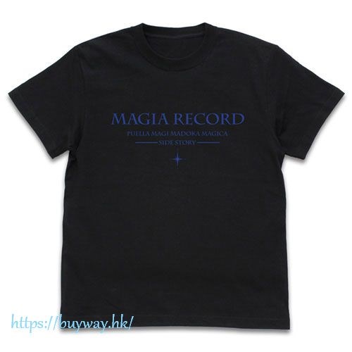 魔法少女小圓 : 日版 (大碼)「七海八千代」Ver.2.0 黑色 T-Shirt