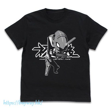 新世紀福音戰士 (加大)「EVA-01 初號機」ヒライユキオ插圖 黑色 T-Shirt EVA-01 T-Shirt Deformed Ver./BLACK-XL【Neon Genesis Evangelion】