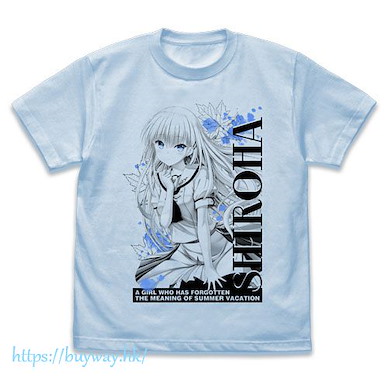 Summer Pockets (細碼)「鳴瀨白羽」Ver.2.0 淺藍色 T-Shirt REFLECTION BLUE Shiroha Naruse T-Shirt Ver2.0/LIGHT BLUE-S【Summer Pockets】