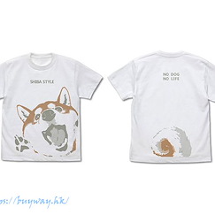 世界末日與柴犬同行 : 日版 (大碼)「小春」突擊 石原雄先生設計 白色 T-Shirt