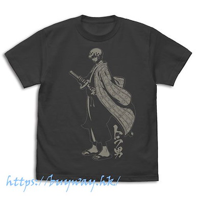 海賊王 (加大)「羅」トラ男 墨黑色 T-Shirt Tra-guy T-Shirt /SUMI-XL【One Piece】