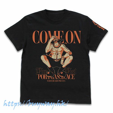 海賊王 (大碼)「艾斯」COME ON 黑色 T-Shirt Ace T-Shirt "COME ON"Ver./BLACK-L【One Piece】