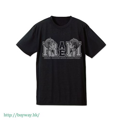 Re：從零開始的異世界生活 (細碼)「雷姆 + 拉姆」吸汗快乾 黑色 T-Shirt S Rem & Ram Dry T-Shirt / BLACK【Re:Zero】