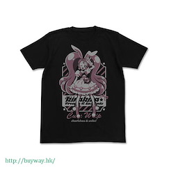 光之美少女系列 (大碼)「宇佐美一花 / 奶油天使」黑色 T-Shirt Cure Whip T-Shirt / BLACK - L【Pretty Cure Series】