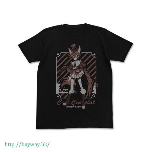 光之美少女系列 : 日版 (大碼)「劍城晶 / 巧克力天使」黑色 T-Shirt