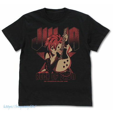 偶像大師 百萬人演唱會！ (加大)「茱莉亞」Rock of dawn 黑色 T-Shirt Rock of dawn Julia T-Shirt /BLACK-XL【The Idolm@ster Million Live!】