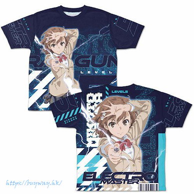 魔法禁書目錄系列 (中碼)「御坂美琴」雙面 全彩 T-Shirt Mikoto Misaka Double-sided Full Graphic T-Shirt /M【A Certain Magical Index Series】