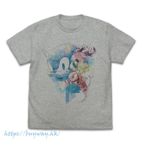 超音鼠 : 日版 (中碼)「超音鼠」Fashion Pencil 混合灰色 T-Shirt